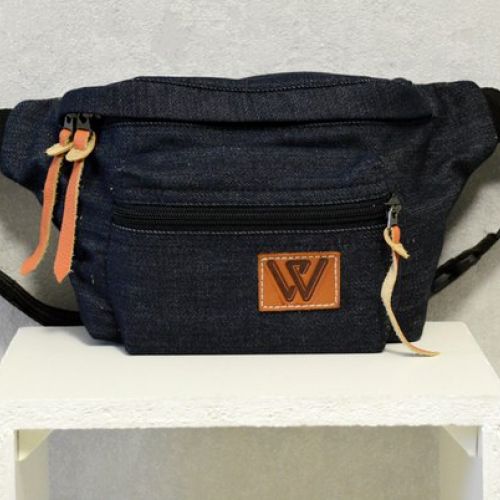 Темно-синяя поясная сумка W 54