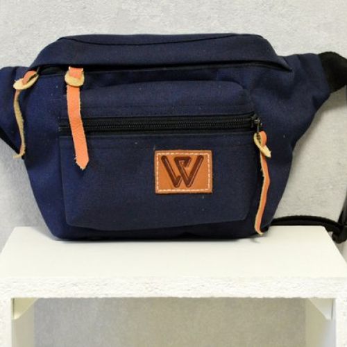 Синяя поясная сумка W 54