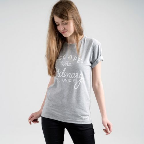 Серая женская футболка ESCAPE UNIQUE / GRAY