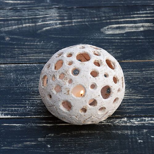 Глиняный керамический подсвечник для свечи-таблетки