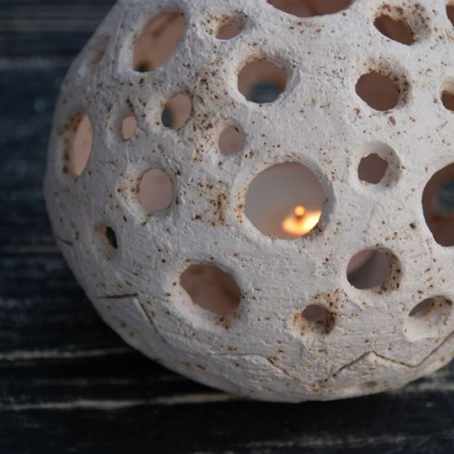 Глиняный керамический подсвечник для свечи-таблетки
