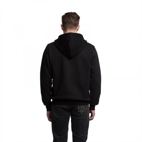 Стильная мужская черная худи с капюшоном NO SIGNAL от украинского бренда FUSION